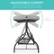 Best Choice Products 3-Seat Outdoor Converting Canopy Swing Glider Patio Hammock w/ Removable Cushions